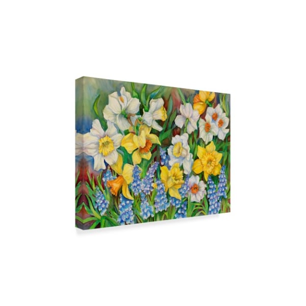 Joanne Porter 'Daffodils And Grape Hyacinths' Canvas Art,18x24